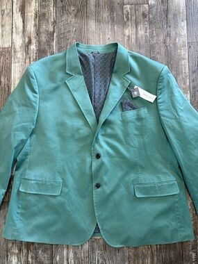 Oak Hill Teal Cotton Blend Sport Coat-Blazer, 3XL